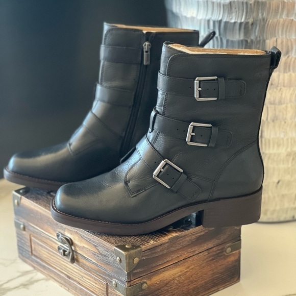 Lucky Brand Katriny Moto Booties in Black - Picture 2 of 11